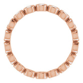 14K Rose 1/2 CTW Natural Diamond Eternity Band Size 5.5